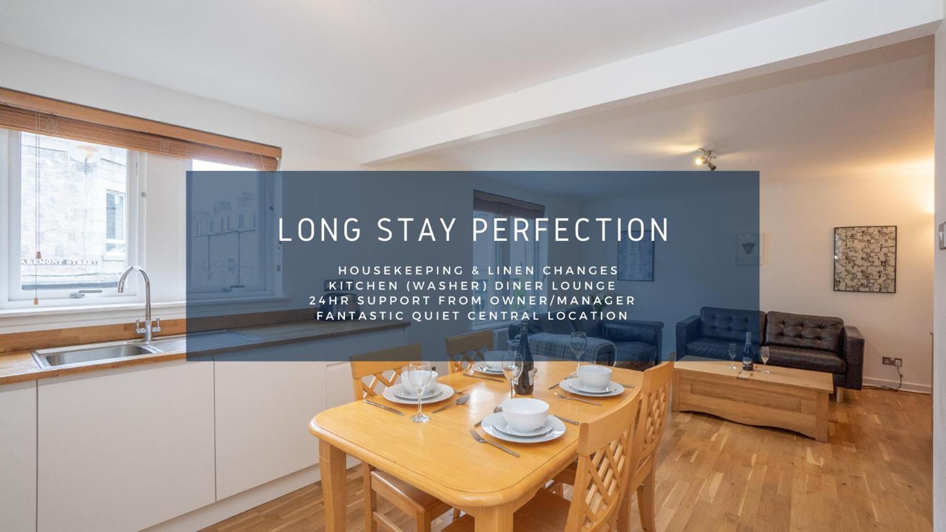 Dwellcome Home Ltd 2 King Beds West End Apt, Half Mile To Union Street Yet Quiet, Free Allocated Parking Space At Rear Entrance & Fast Wifi, Ideal For Long Term Contractor, Corporate, Etc Stays, Regular Housekeeping Option - See Our Site For Assuranc 애버딘 외부 사진